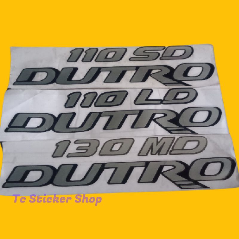 

Sticker 110 SD / 110 LD / 130 MD untuk mobil Hino Dutro