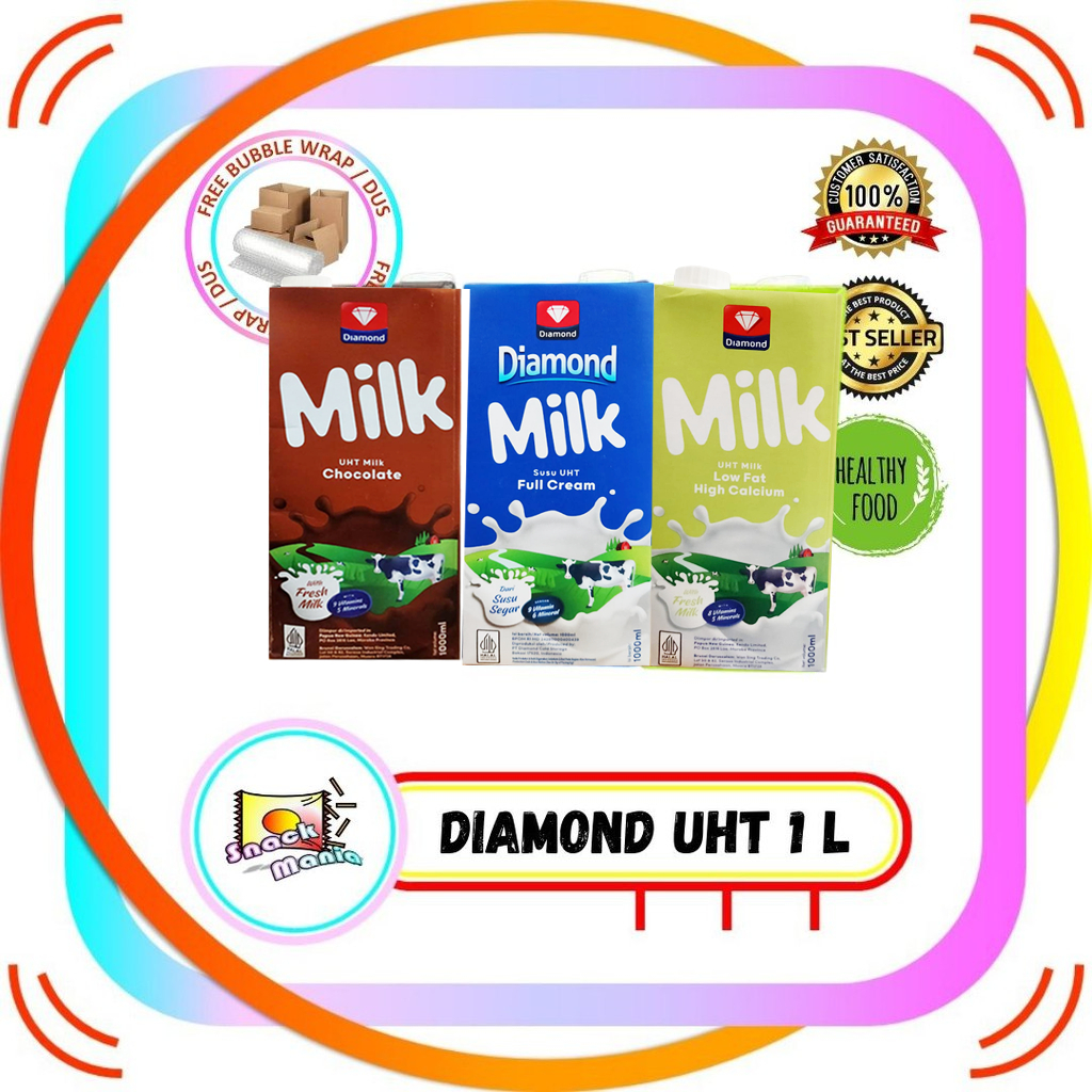 

Susu Diamond Susu UHT Coklat Full Cream Low Fat ~ 1000 ml
