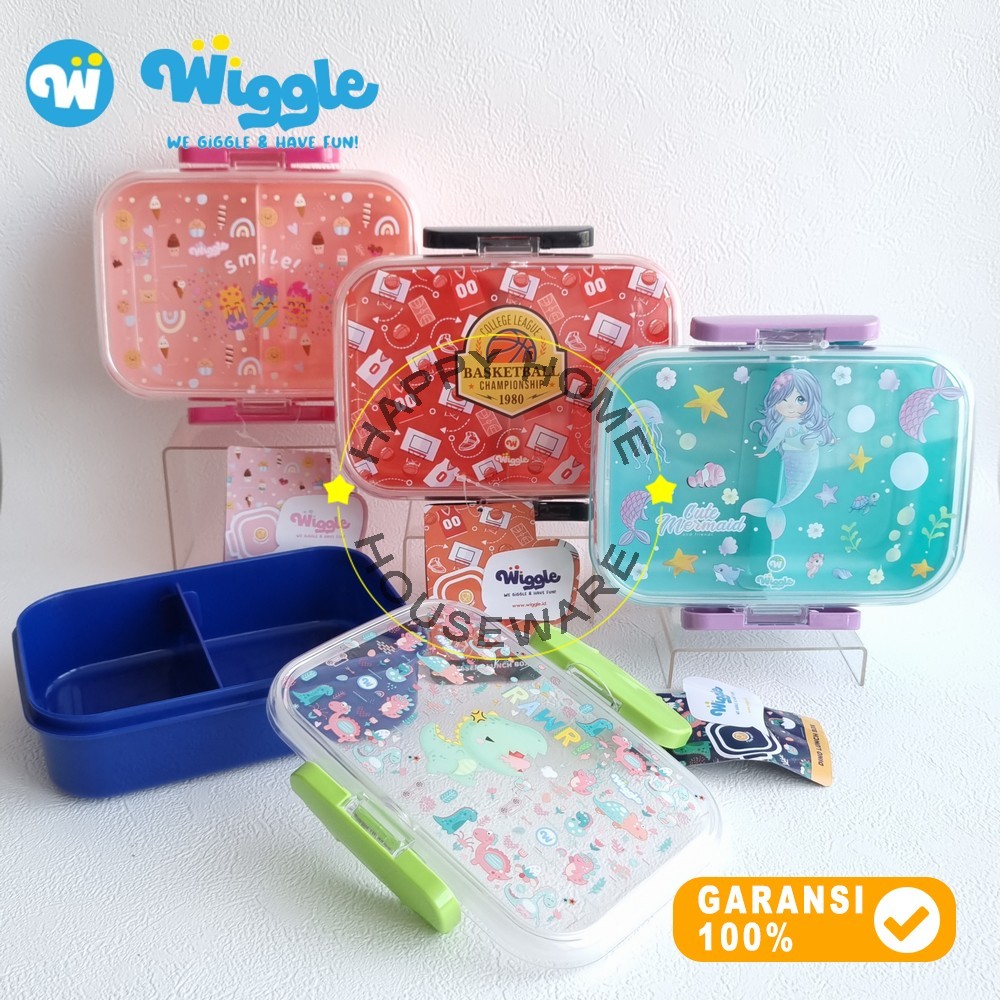 WIGGLE New Pink Dessert Lunch Box Sekat 750ml Kotak Makan Tempat Bekal Anak