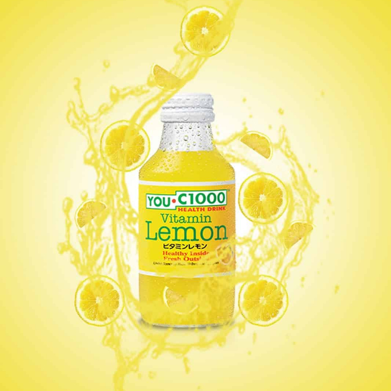 

you C1000 lemon 140ml botol kaca - you c1000 lemon