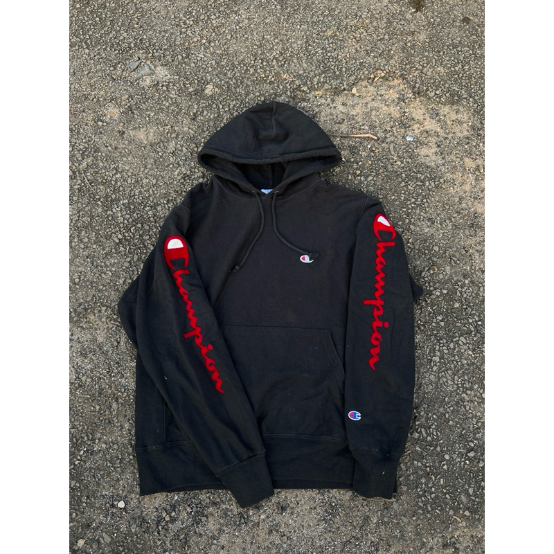 HOODIE CHAMPION REVERSE WEAVE BLACK