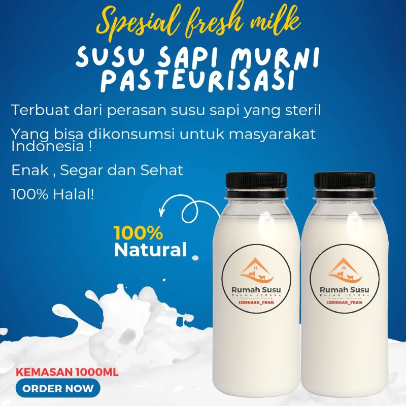 

susu sapi murni pasteurisasi.