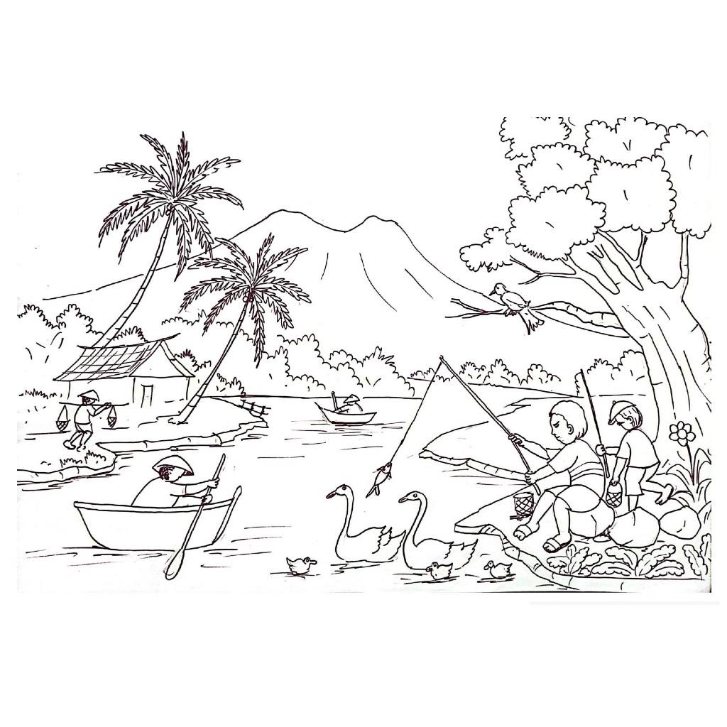 

gambar sketsa lomba mewarnai - gambar pemandangan berbagai ukuran