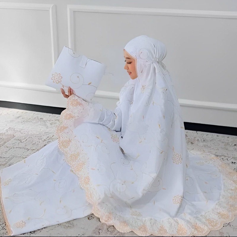 Mukena Dewasa Jumbo Full Bordir Mewah Premium Full Tabur Tasikmalaya