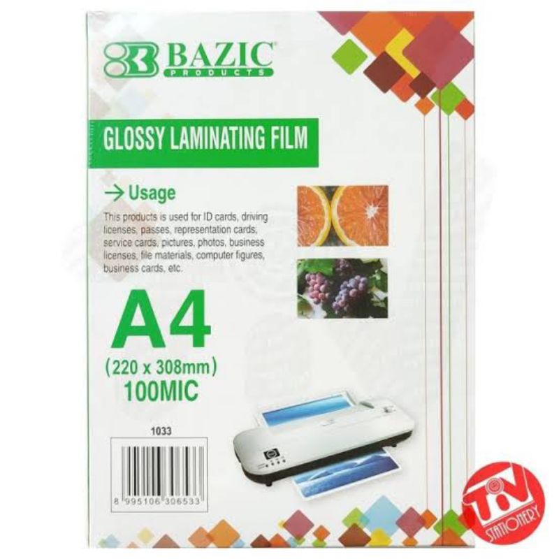 

Plastik Laminating Film A4 Bazic 100 Micron