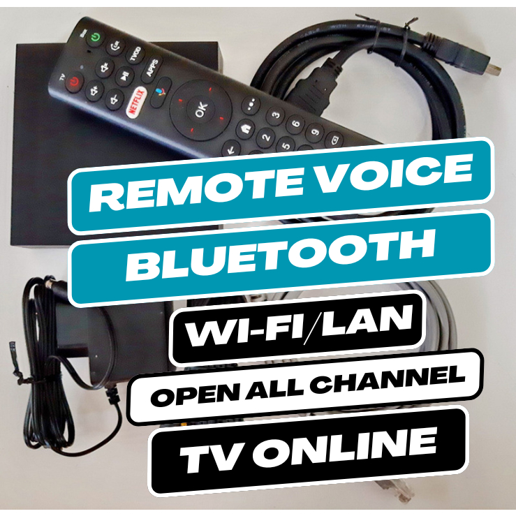 STB Android TV Box OPEN ALL CHANNEL + REMOTE VOICE