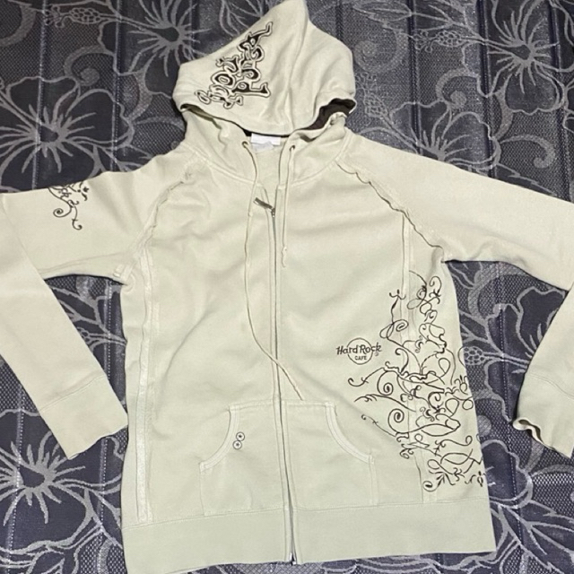 hard rock cafe jaket putih original