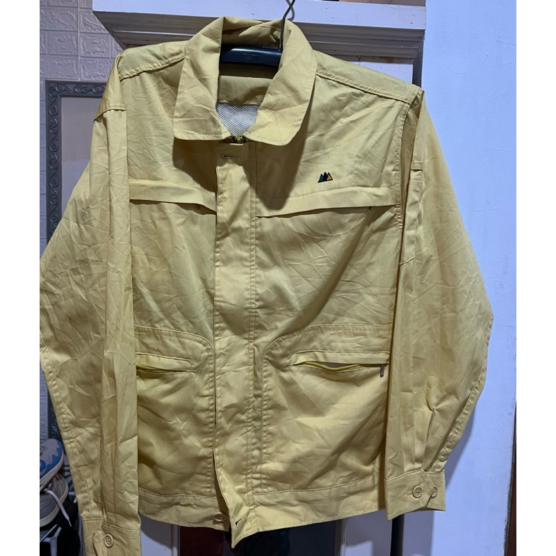 JAKET CASUAL NO BRAND WARNA KUNING SECOND MULUS
