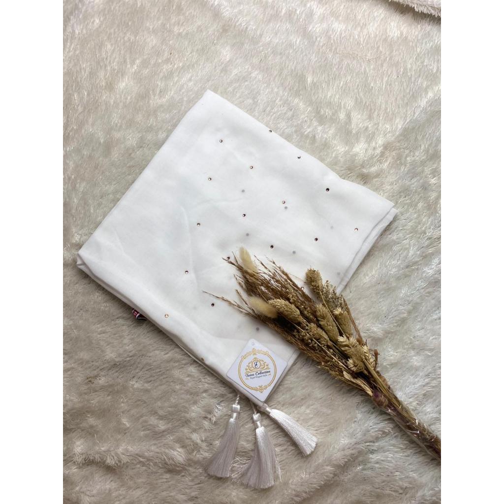 HIJAB SEGI EMPAT PARIS SWAROVKY  JAMBUL (PAYET ROSE GOLD)