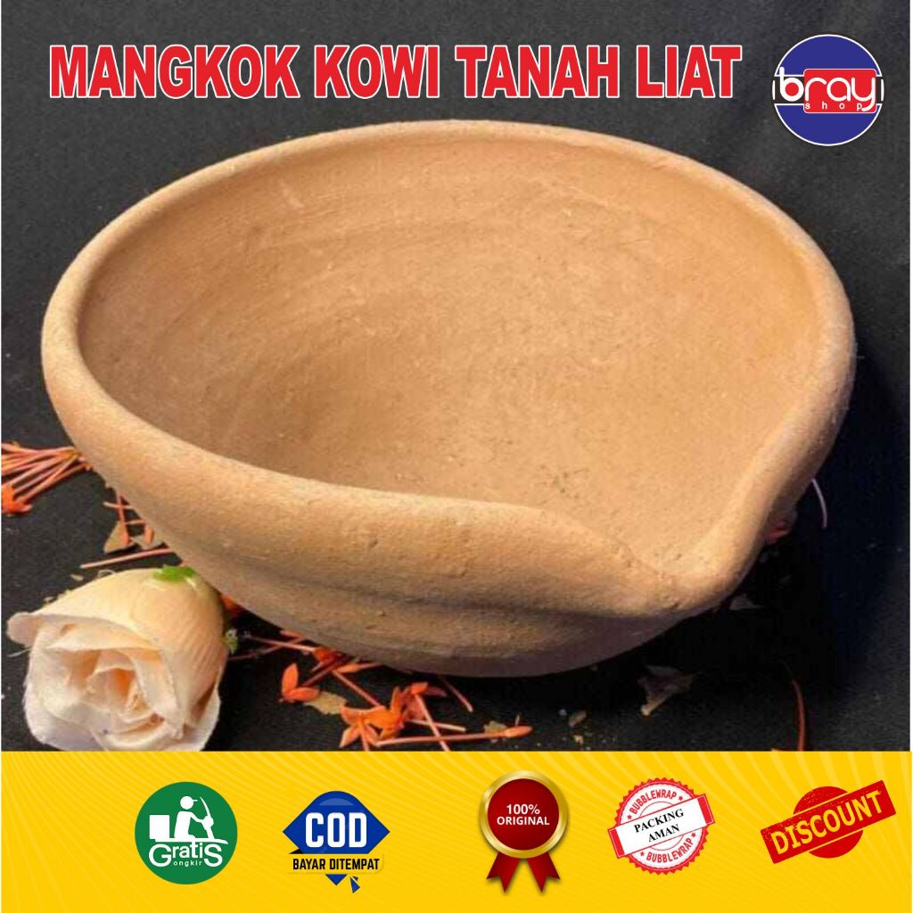 Kowi Lebur Emas Mangkok Tanah Liat Berbagai Ukuran