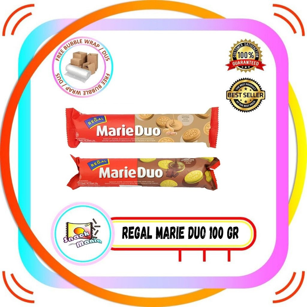 

Regal Marie Duo Peanut Butter - Milky Chocolate 100 gr Biscuit Coklat