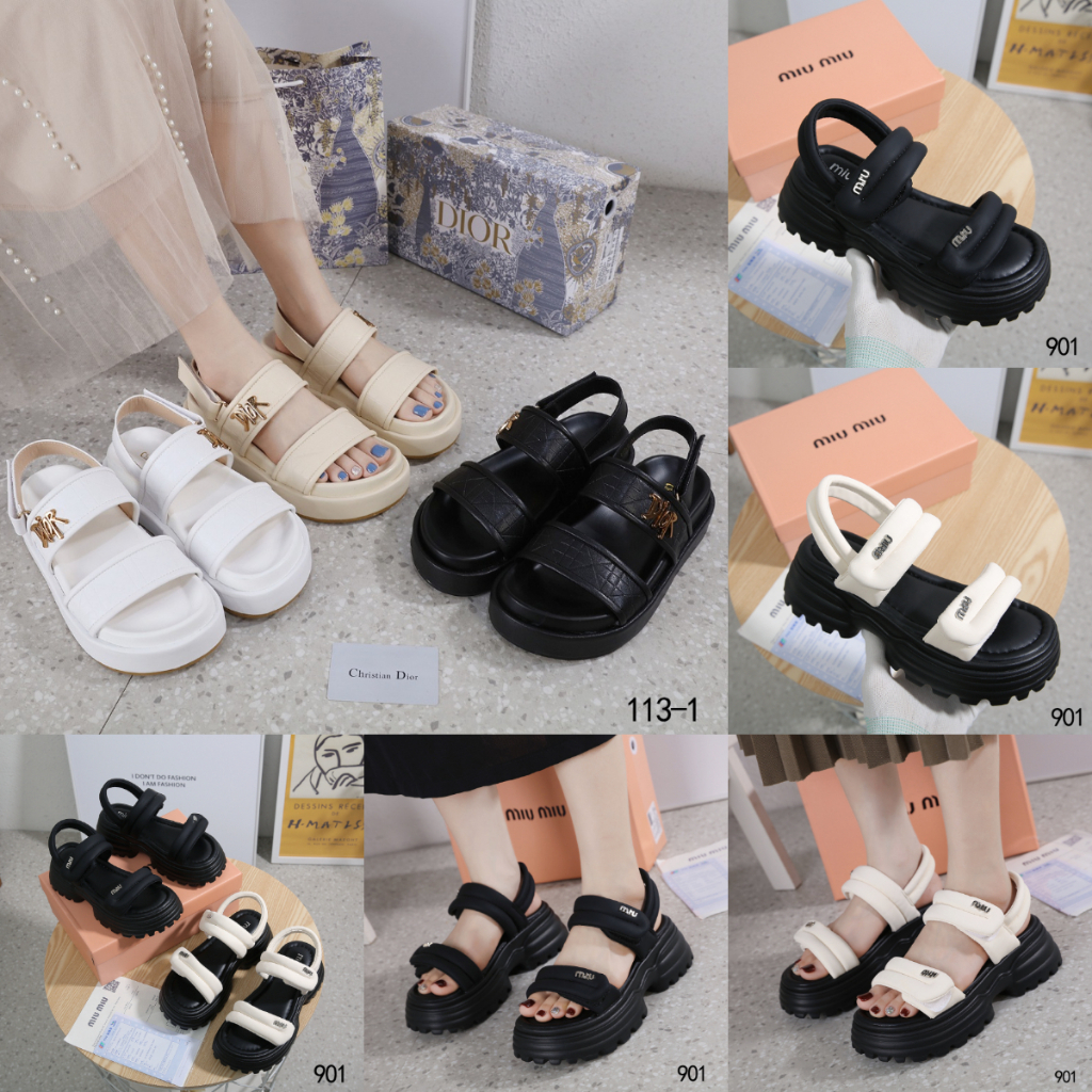 PB Sandal Wanita #113-1 / 901 Sandal Wedges / Platform Heels Kualitas: Semi Platinum Material: Faux 