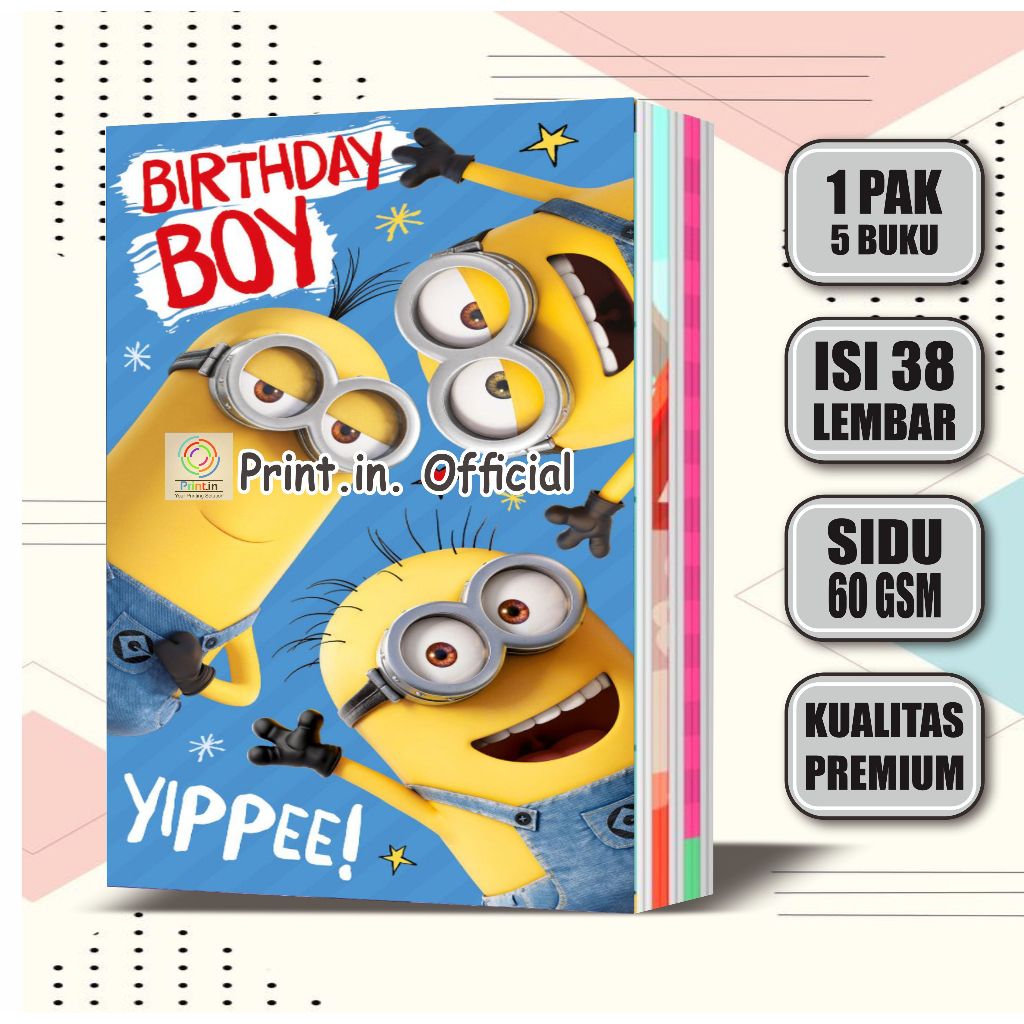 

Buku Tulis Anak Custom Minions 38 Lembar / Buku Tulis Sekolah
