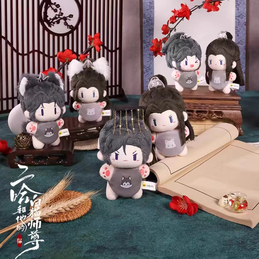[READY STOCK] doll moran & chuwanning OMODOKI the husky and his white cat shizun merch boneka erha d