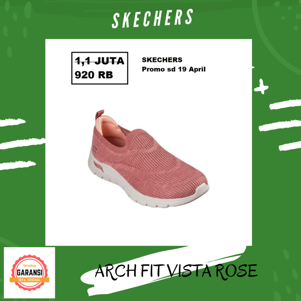 Sepatu skechers Wanita women original 100% ARCH FIT VISTA