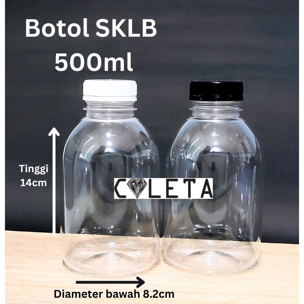 isi 8pc Botol GENDUT 500 ml botol plastik sirup kopi unik lucu boba SKLB 500ml / Botol PET TEBAL PRE