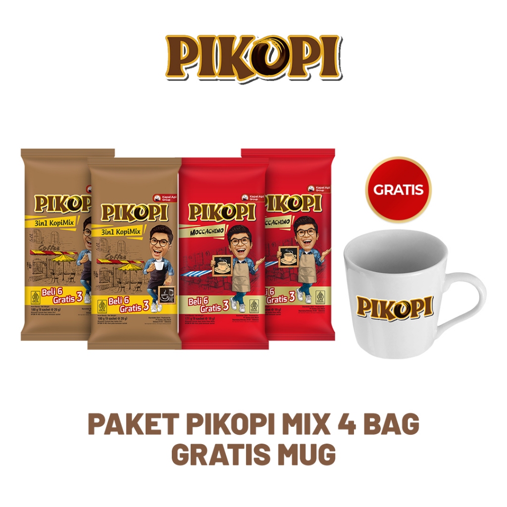 Paket Pikopi Mix 4 Bag Free Mug