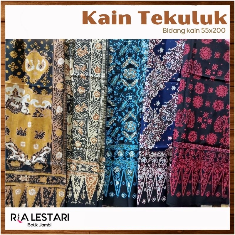 selendang katun halus tengkuluk batik jambi kain tekuluk paduan baju kurung melayu