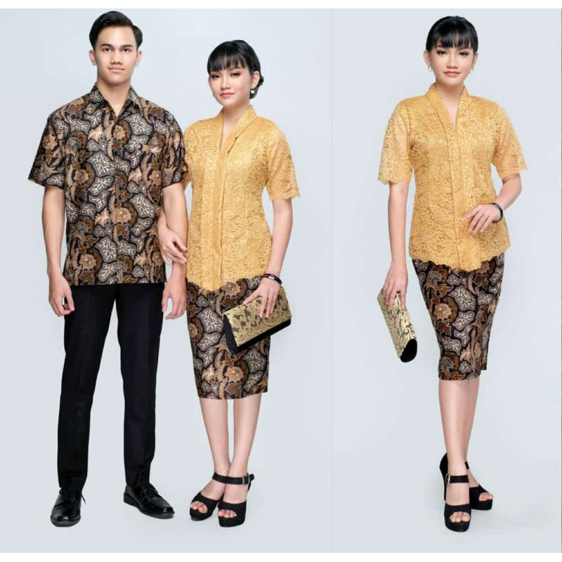 Rok dan Blus brokat batik rok blus couple Rok blus Kartini Blus brokat Rok bawahan katun