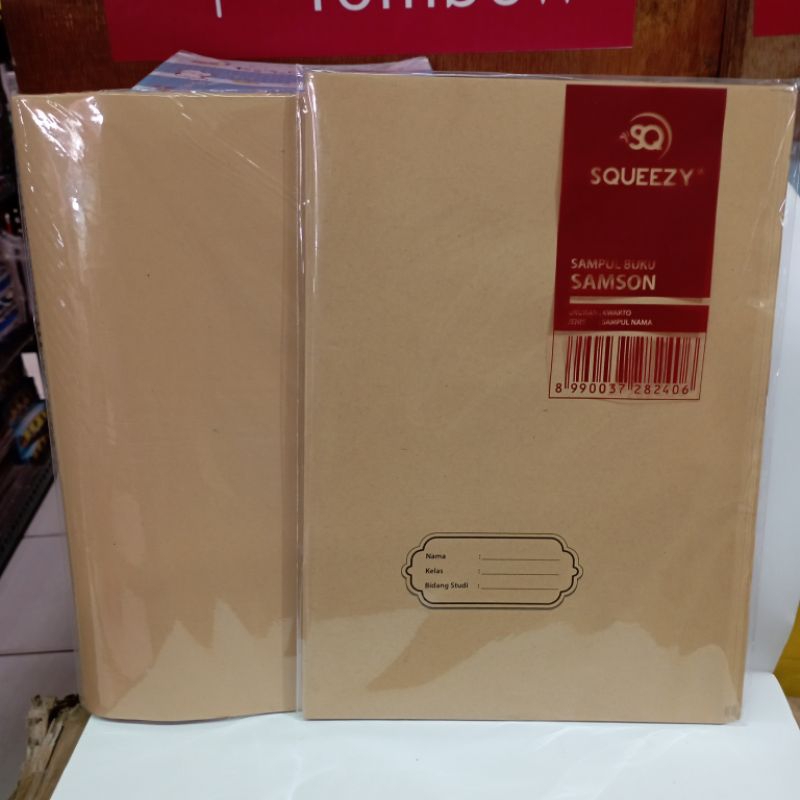

SAMPUL COKLAT SQUEEZY QUARTO polos dan nama isi 20 lembar / pack