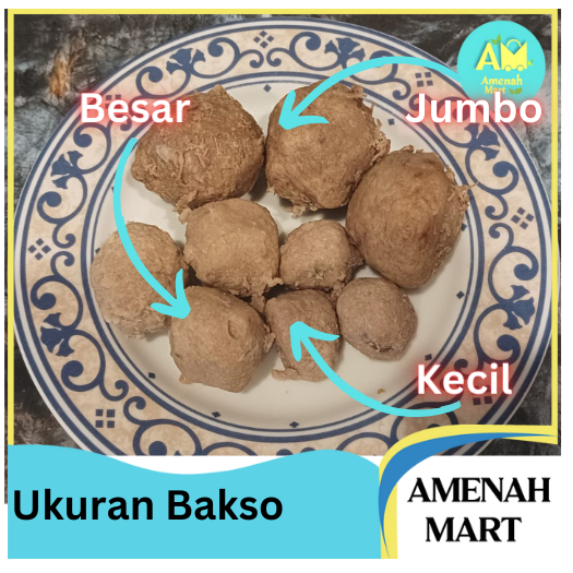 Bakso Halus Sapi Premium Kecil Besar Jumbo 25 50 100 pcs