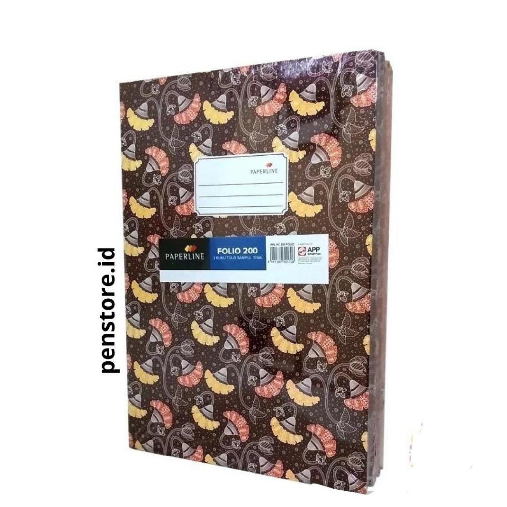 

(pcs) Buku Folio 200 PAPERLINE - Buku Hardcover isi 200 lembar