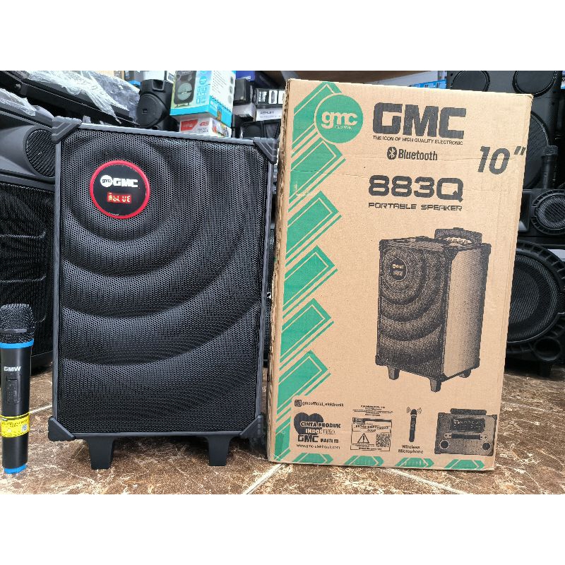 GMC 883Q Speaker Portable 10 Inc Bass Jernih