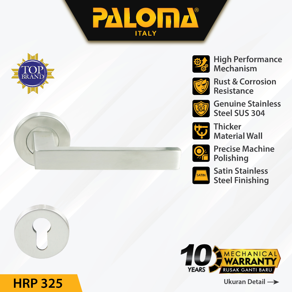 PALOMA HRP 325 Handle Pintu Roses Stainless Steel Lever Gagang Door
