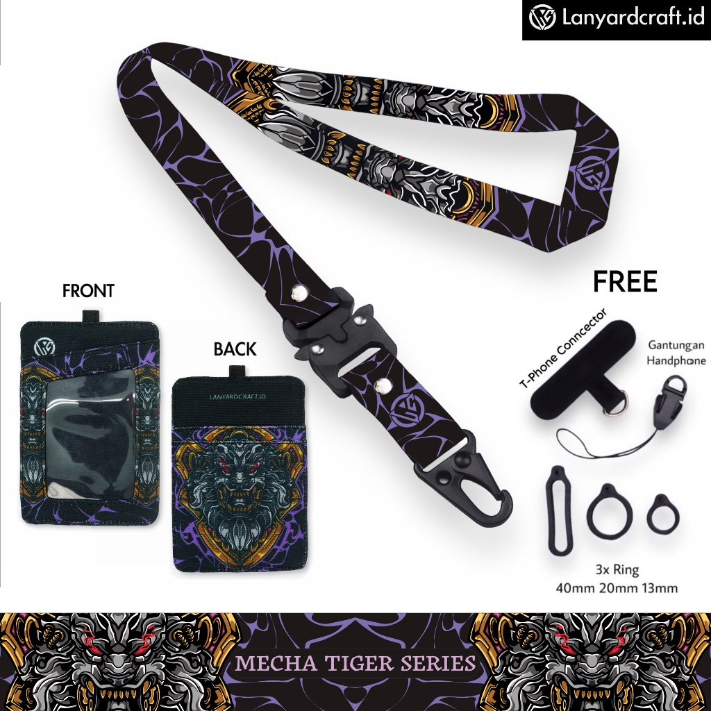 

LC.ID Lanyard Craft Mecha Tiger V4 Gantungan Tali Holder Card Printing - Mecha Tiger Series