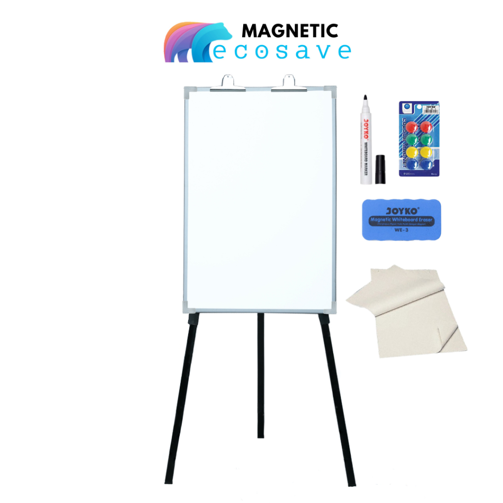 

Flipchart Magnetic Flip Chart Whiteboard Standing Portable Papan Presentasi White Board Magnetik Portabel 3 Kaki 60x90 70x100 75x100 90x120 cm