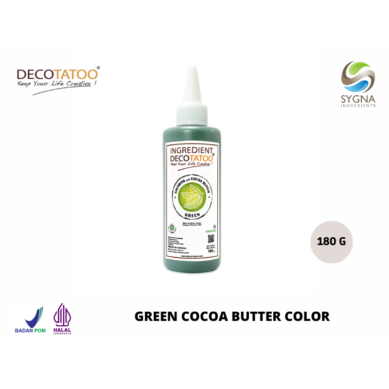 

Food Coloring Decotatoo - Green Cocoa Butter Color 180 gr