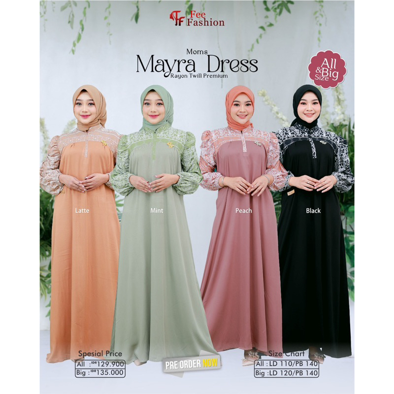 Fee Fashion - Dress Wanita / Gamis / Mayra Dress Fee Fashion