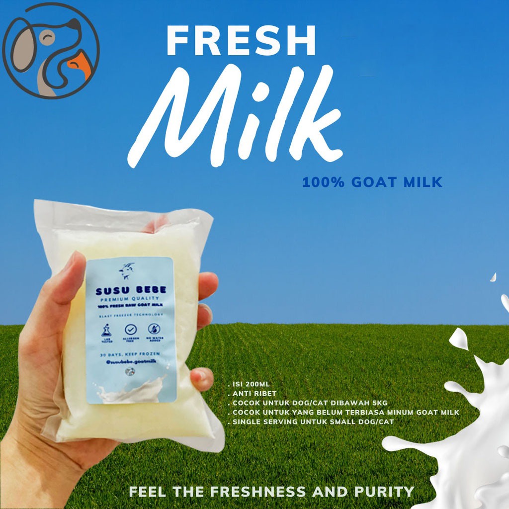 

Goat Milk Raw Susu Kambing Human Grade Natural TANPA PENGAWET
