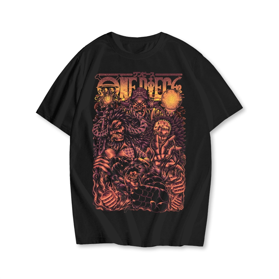 Kaos Baju Luffy Doflamingo Kaido Kurohige One Piece Kaos Anime