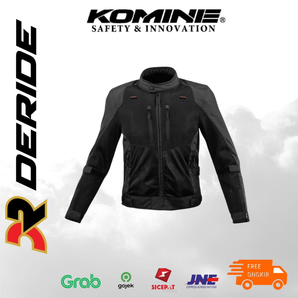 Jaket Riding Komine JK-1563 Protect 3D Air Stream Jacket Black