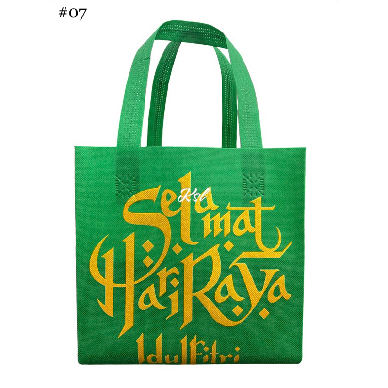 

Tas Spunbond / Tas Kain Belanja / Goodie Bag HLS KOTAK ( kotak nasi / kue ) IDUL FITRI 20, 22, 24, 26, 28
