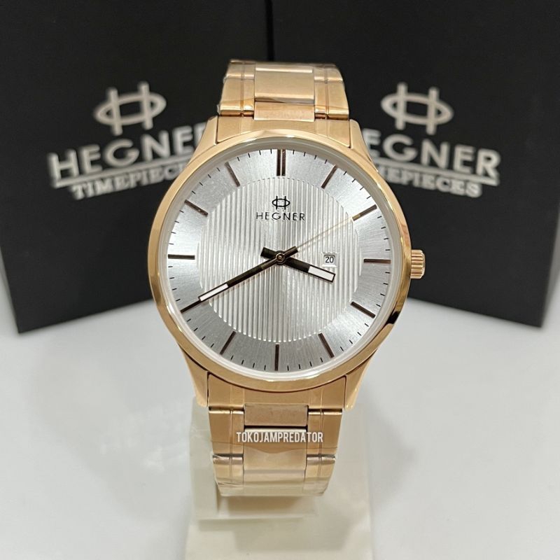 JAM TANGAN PRIA HEGNER HW 5050G ROSEGOLD ORIGINAL