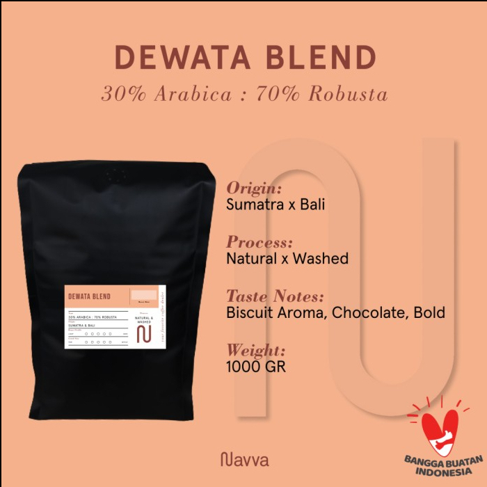 

Biji Kopi Susu / Coffee Beans Espresso Dewata Blend Arabica Fine Robusta 1000 Gram / 1KG
