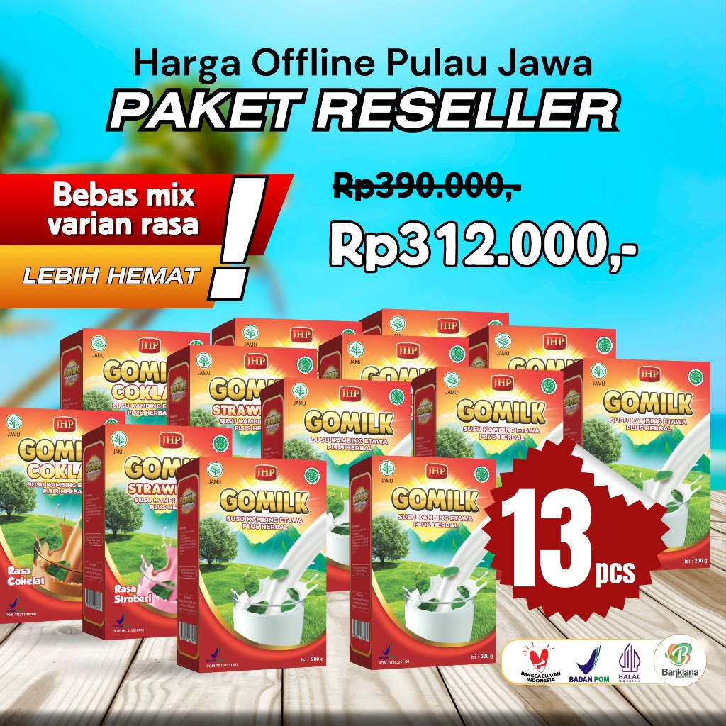 

GOMILK Paket Reseller Susu Kambing Etawa Premium Penambah Nafsu Makan