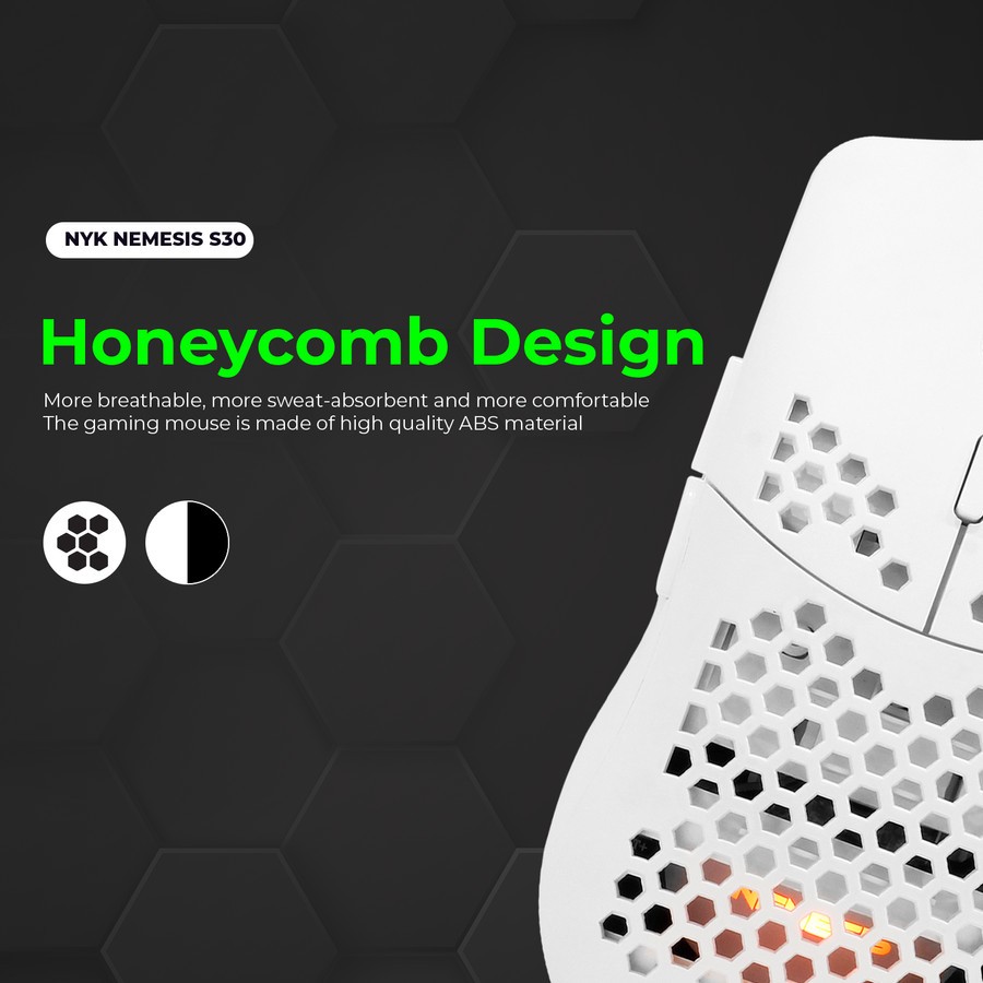 NYK S30 Honeycomb Wireless Gaming Mouse