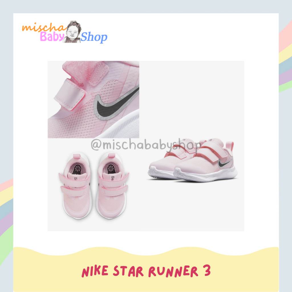 NK Star Runner 3 TDV Pink/Foam Black | Sepatu Anak