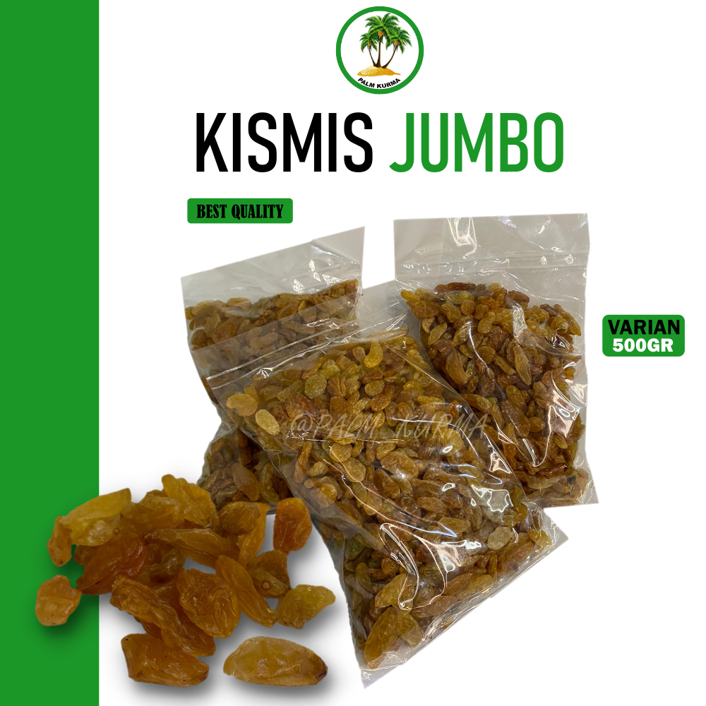 

Kismis JUMBO [500gr]/KISMIS GOLDEN RAISIN/KISMIS ASAM MANIS SEGAR