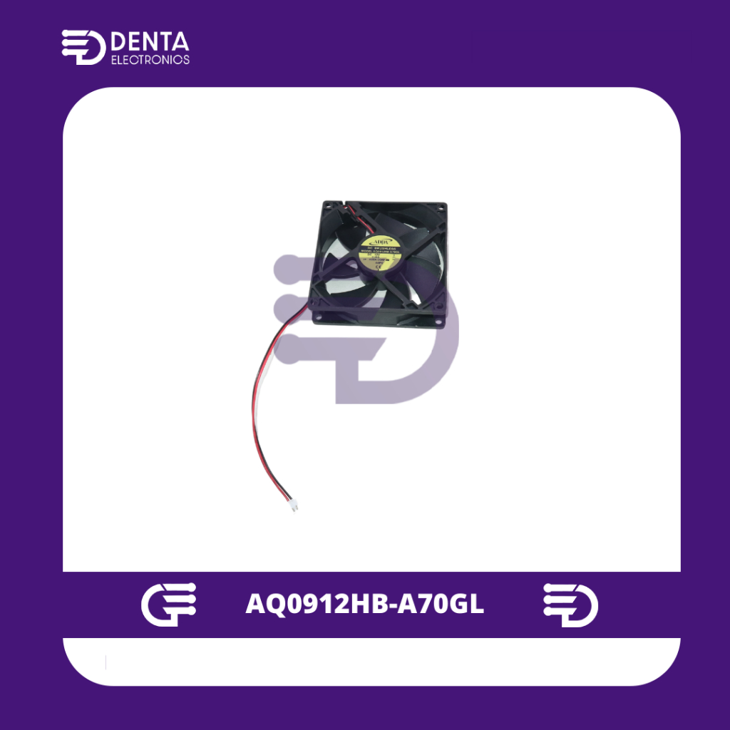 AQ0912HB-A70GL DC12V 0.25A ADDA FAN (2 CABLE - 9.2x9.2x2.5 cm)