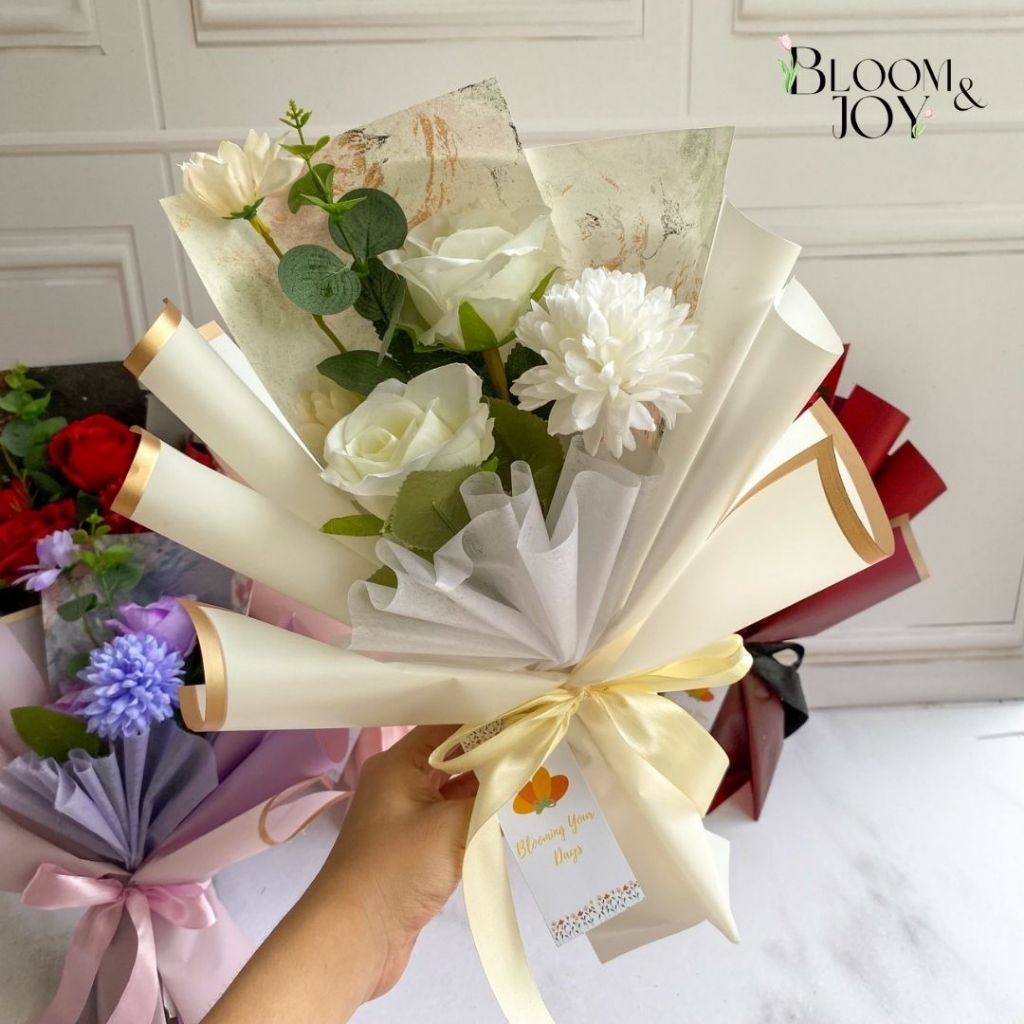 Premium Mix Buket Bunga - Buket bunga kado anniversary kado mertua buket wisuda buket anniversary ka