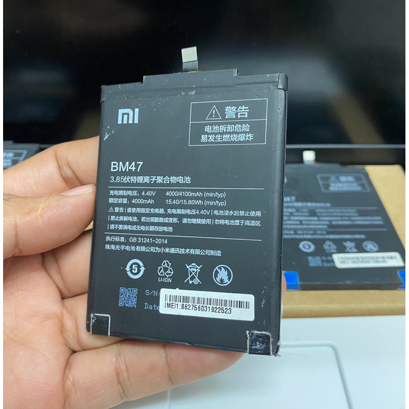 Baterai Batre Xiaomi Redmi 4X / Redmi 3 / Redmi 3S / Redmi 3 Pro Copotan Ori Batre Xiaomi Bm47 Copotan 100%