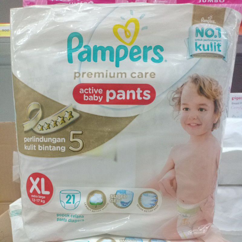 PAMPERS PREMIUM CARE ACTIVE BABY PANTS XL 21