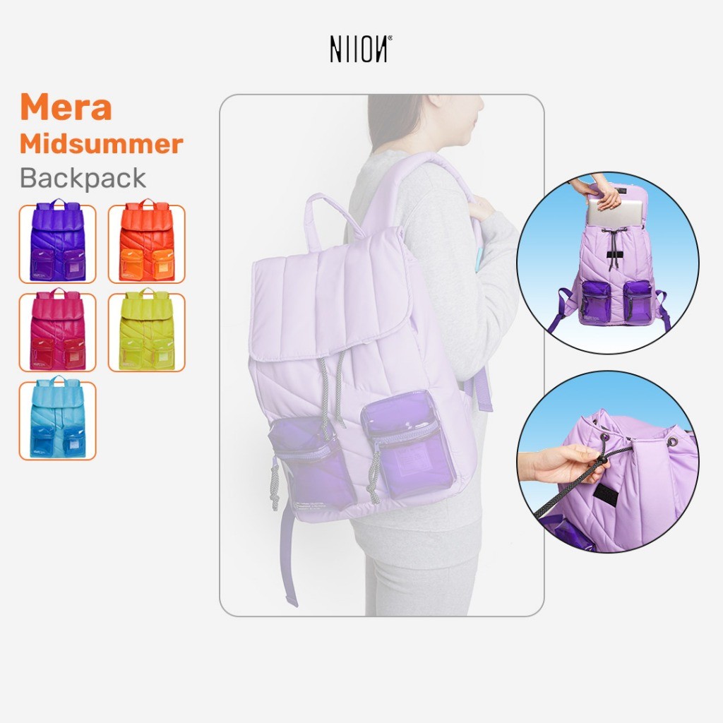 Tas Punggung Ransel Backpack Serut NIION Mera Midsummer Original