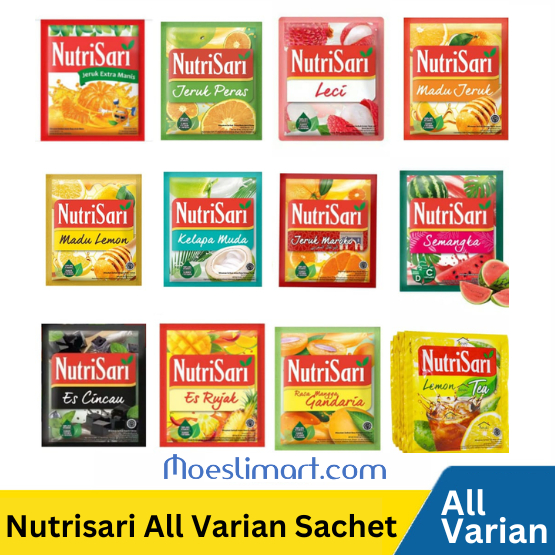 

Nutrisari All Varian Rencengan isi 10 Rasa Blewah / Sirsak / Markisa / Anggur / Isotonik / Semangka / Jeruk Nipis / Sweet Mango / Es Cincau / Jeju Orange / Jeruk Maroko / Madu Jeruk / Madu Lemon / Mangga Gandaria / Jeruk Peras / Sweet Guavana