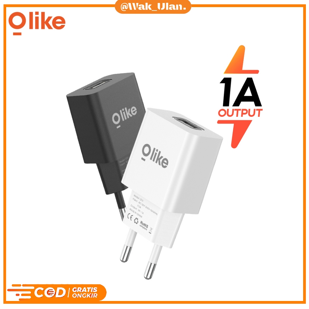 Olike Kepala Charger C111 1A Output Smart Chip ECERAN TANPA PACKING