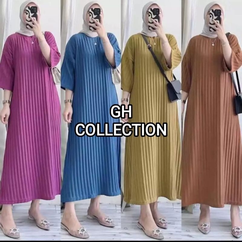 GAMIS LUCIA LD 120 LENGAN 7/8 BISA COD/GAMIS KNIT HORNET/GAMIS WANITA/GAMIS CANTIK/GAMIS KEKINIAN/DR